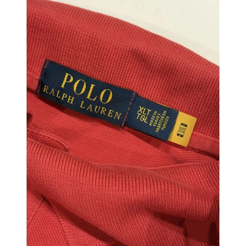 Polo Ralph Lauren Mesh Polo Shirt Red Classic Fit Preppy Golf Men's Size XL TALL